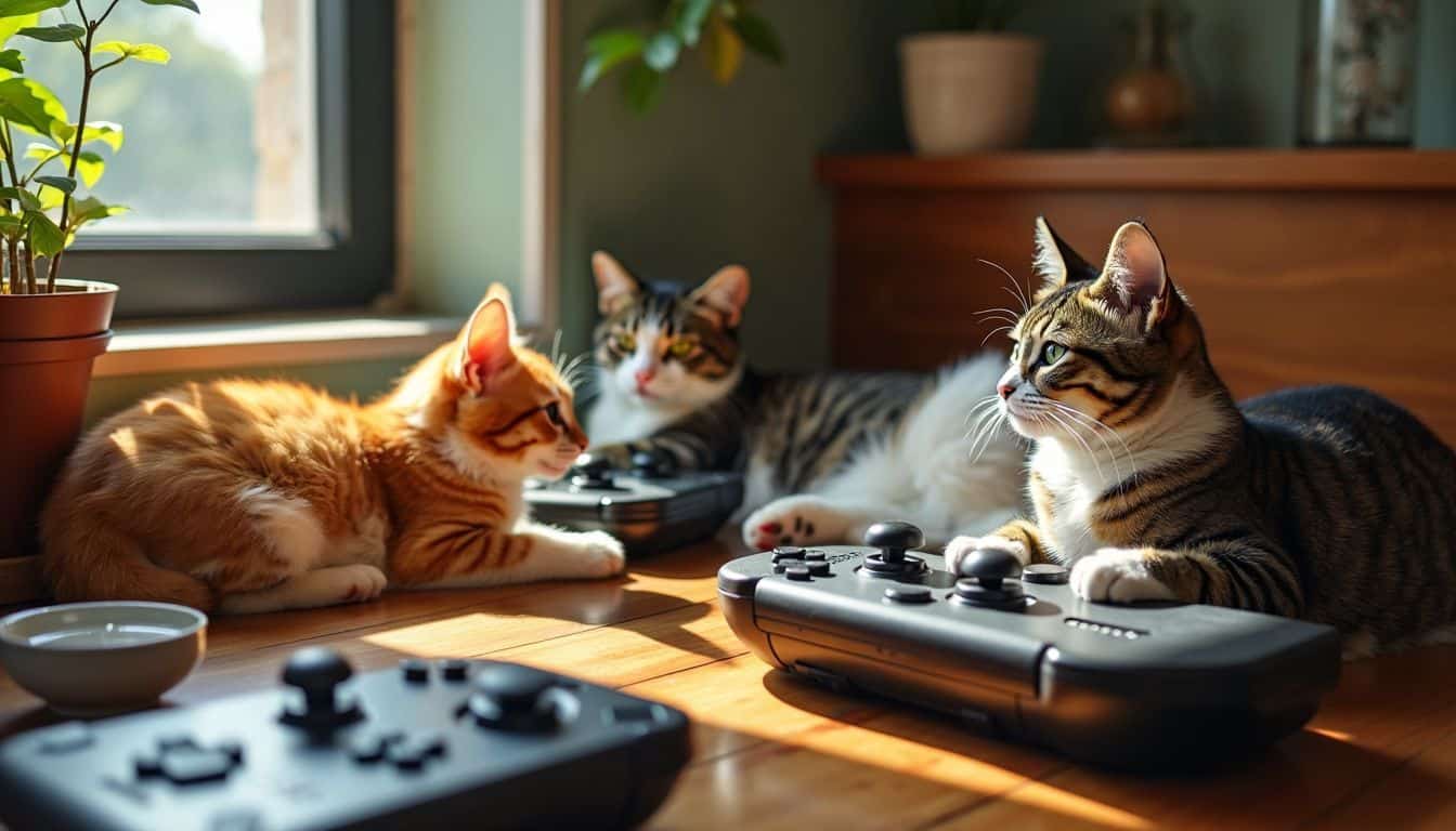 Cats enjoying cozy corner at Cat Cafe Goyangi Noriteo.